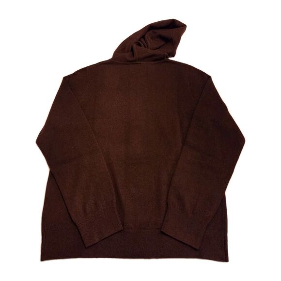 Quince 100% Mongolian Cashmere Full Zip Hoodie Sweater Medium NWT Rich Burgundy - Picture 5 of 14